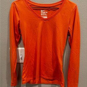 Nike Women's Vivid Orange Long Sleeve Tee